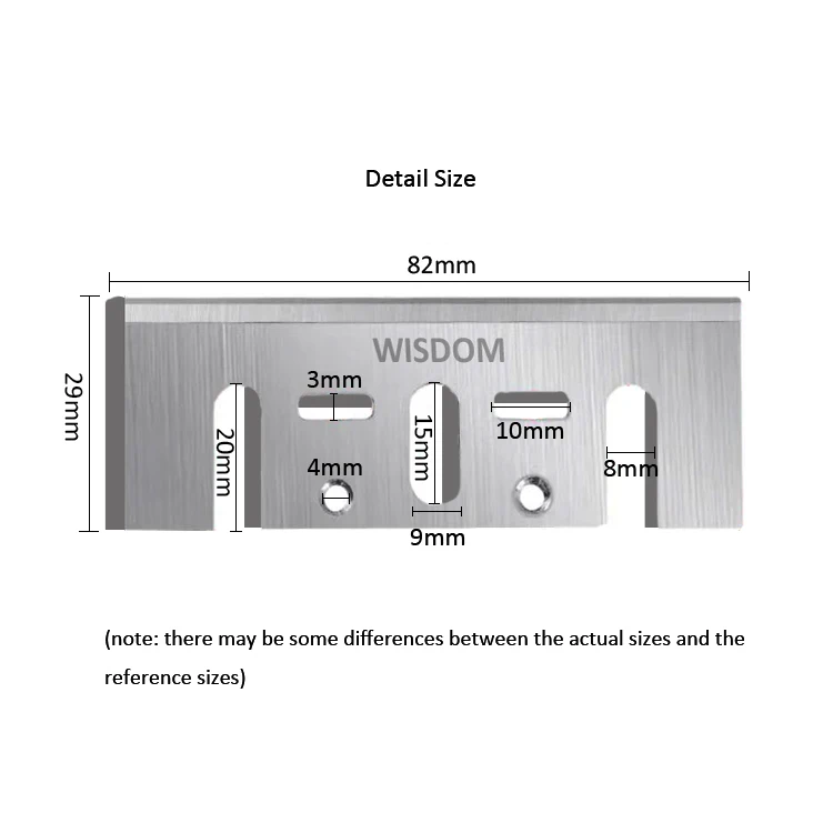 WISDOM Power Tools Spare Parts 1900B Planer Blade HSS/TCT 82x29x3mm Planer Knife for Electric Planer