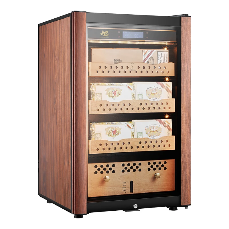 Wholesale custom large double glass door LED cigar humidors for sale used display humidor cabinet From m.alibaba.com