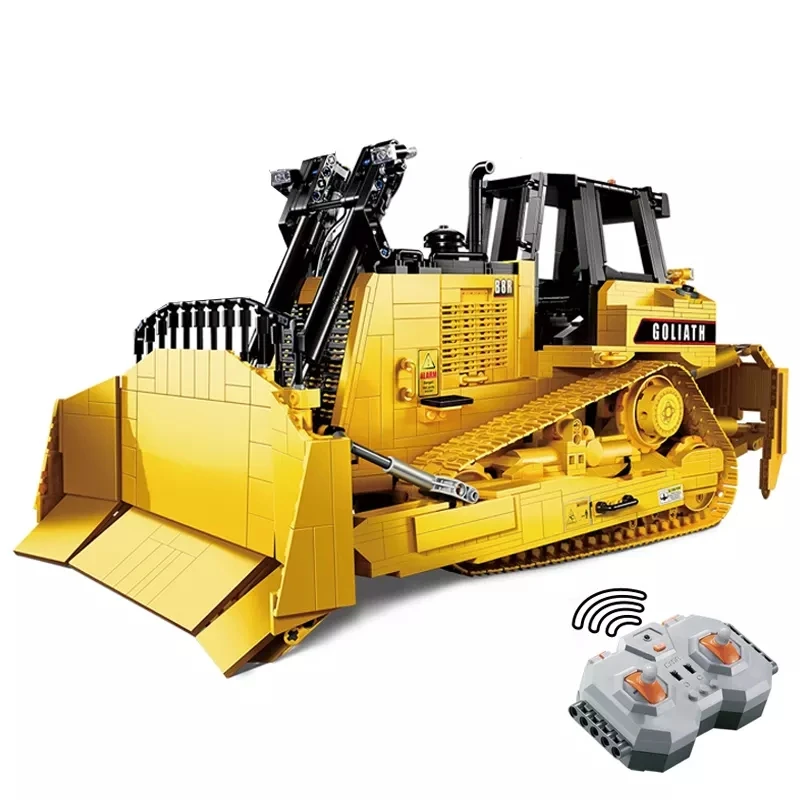 Cada C61056 High-Tech Construction Vehicle 42131 Engineering Large  Bulldozer Crane Truck Model Building Blocks Hot Sell Toys