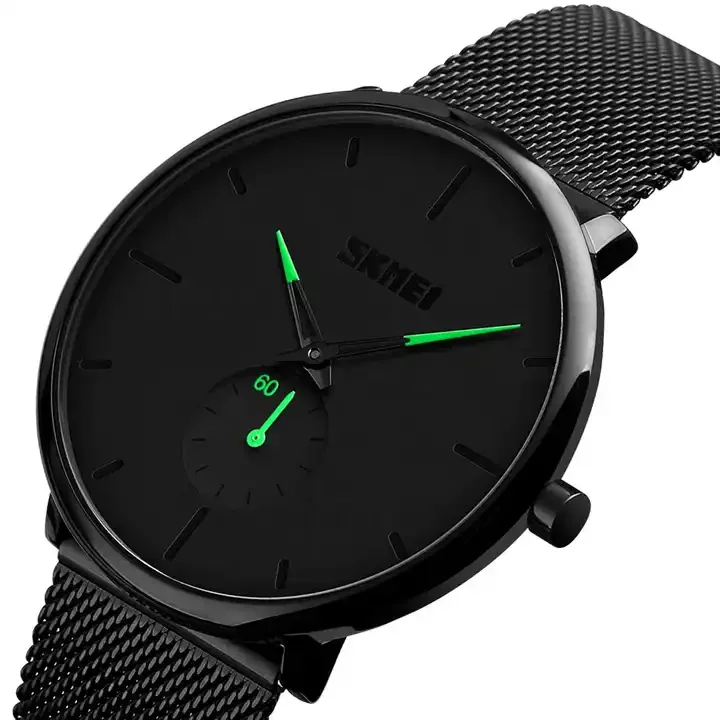 Skmei 9185 Brands Luxury Wrist Watches 3ATM Waterproof Men Watches  Stainless Steel Strap Luminous Hands Quartz Reloj Watch