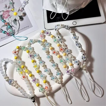 New Women Short Chain Beaded Bear Bow Mobile Phone Accessories Pendant Bracelet For All Types Of Phone