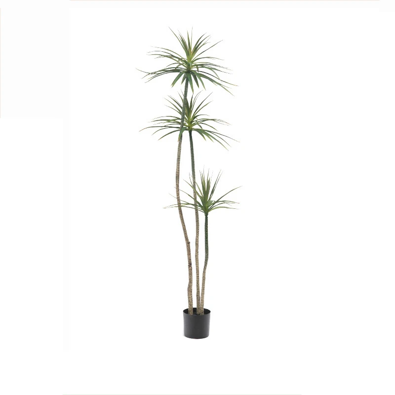 PZ10 Quality Assurance Ecological Simulation Decoration Green Plant Sago Cycas Dracaena Artificial Office Plants With Pot
