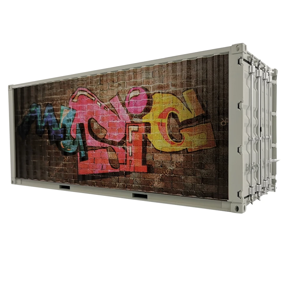 【A】30cm 1:20 Graffiti theme Custom Graffiti container model gifts container model O.A.S ship model