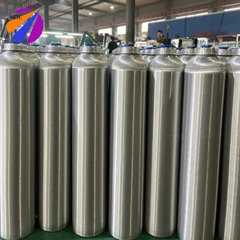 8L 150Bar Aluminum Empty  Industrial Gas Tanks Calibration Gas Cylinder High Pressure  DOT / TPED ISO7866 /KGS Certification