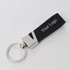 Cuero negro liso con grabado láser, metal PLS090--BK