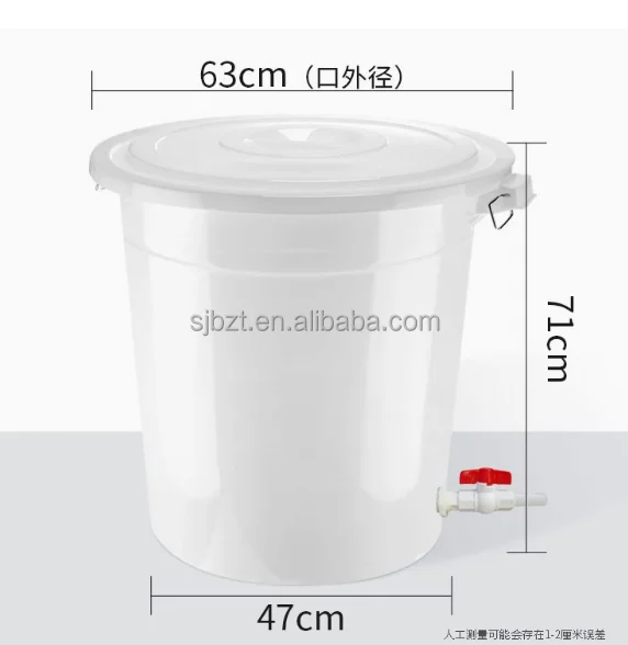 20L 120L 200L HDPE Plastic Bucket Square/Cylinder Shape with Faucet Control Switch Food Grade Recyclable Tap Barrel for Water