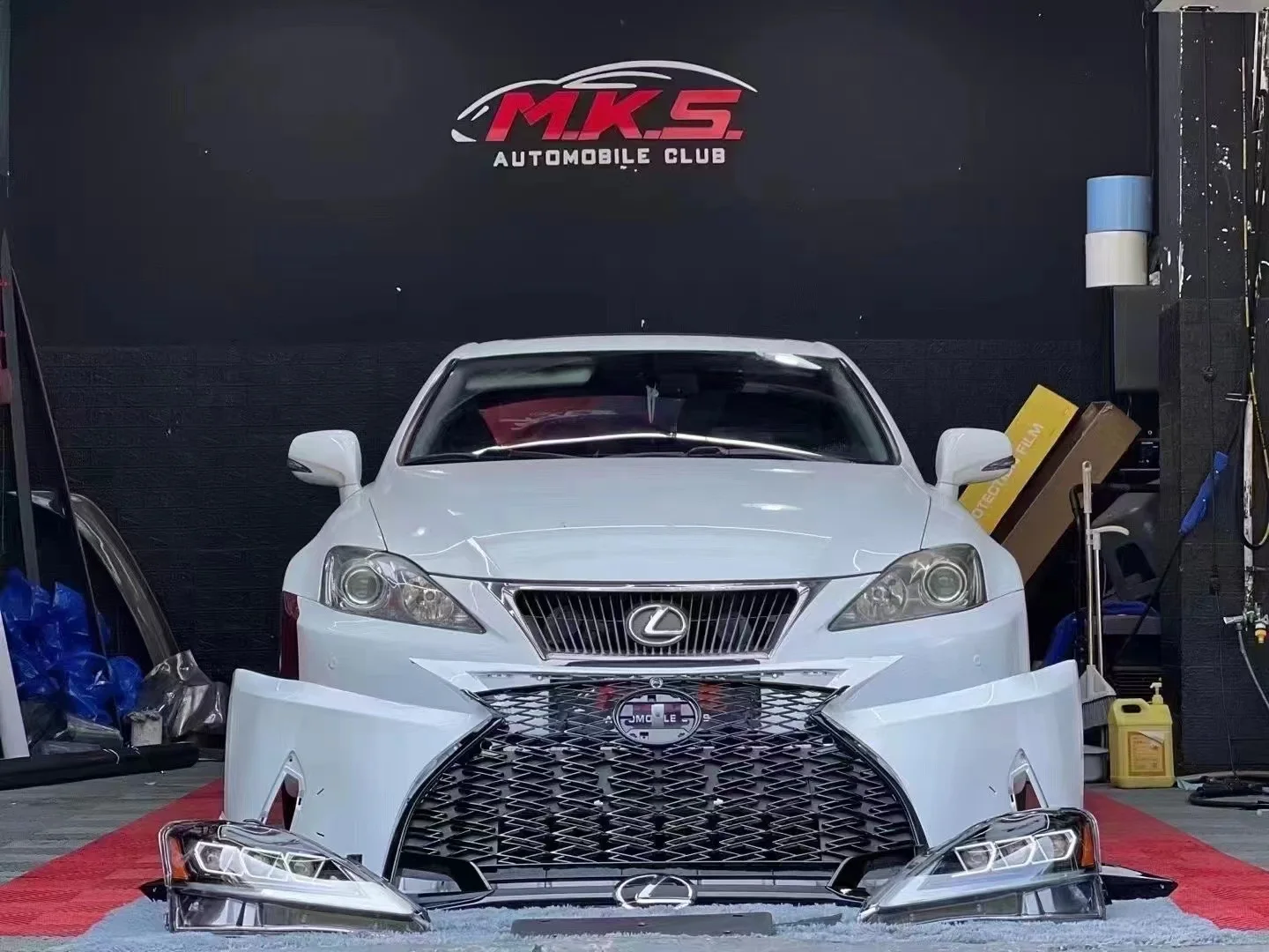 Facelift Upgrade To 2021 Is250 Headlight Bodykit Grille Bumper For