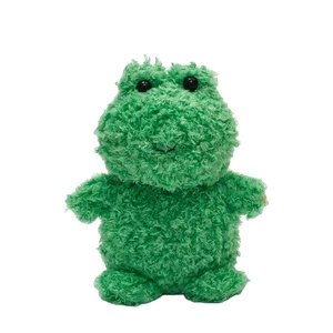 OEM ODM Custom Soft Frog Toy Cute Green Animal Stuffed Plush for Kids PP Cotton Filling Gift