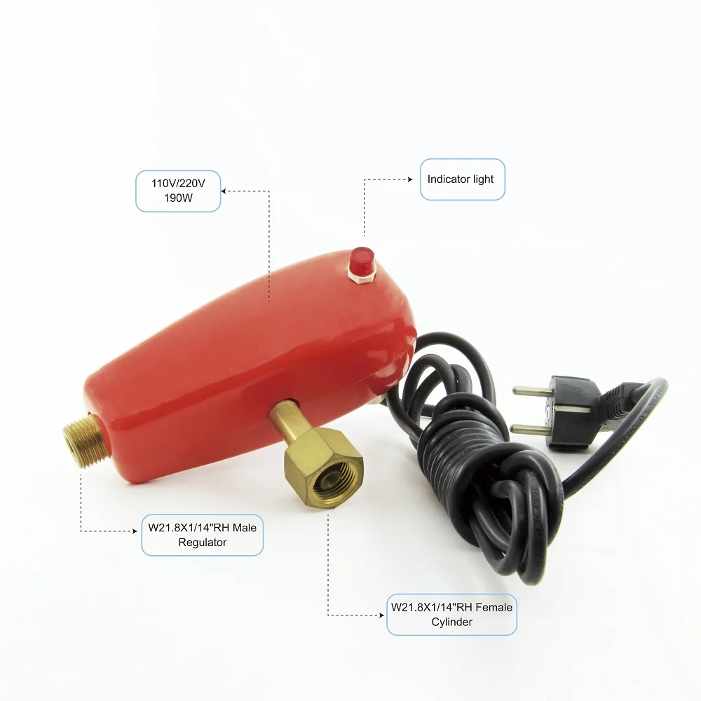 DEM WEH1001 Indicator Light Argon Co2 Gas Heated Pressure Regulator ...