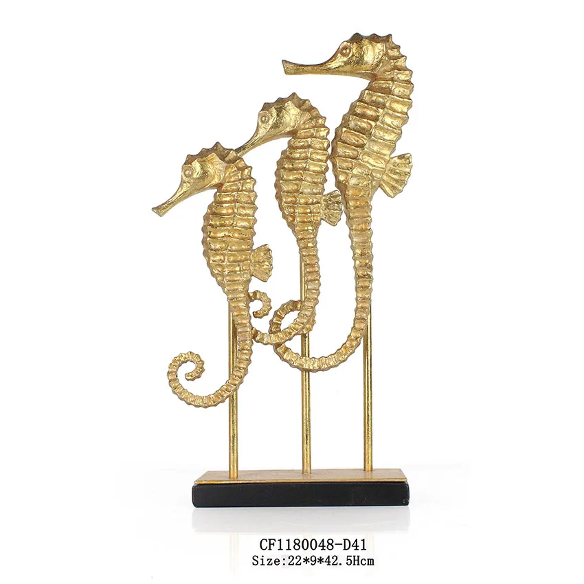 Resin decorative seahorse Statue home decor factory