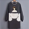Hand-wiping smock, in black and gray pocket