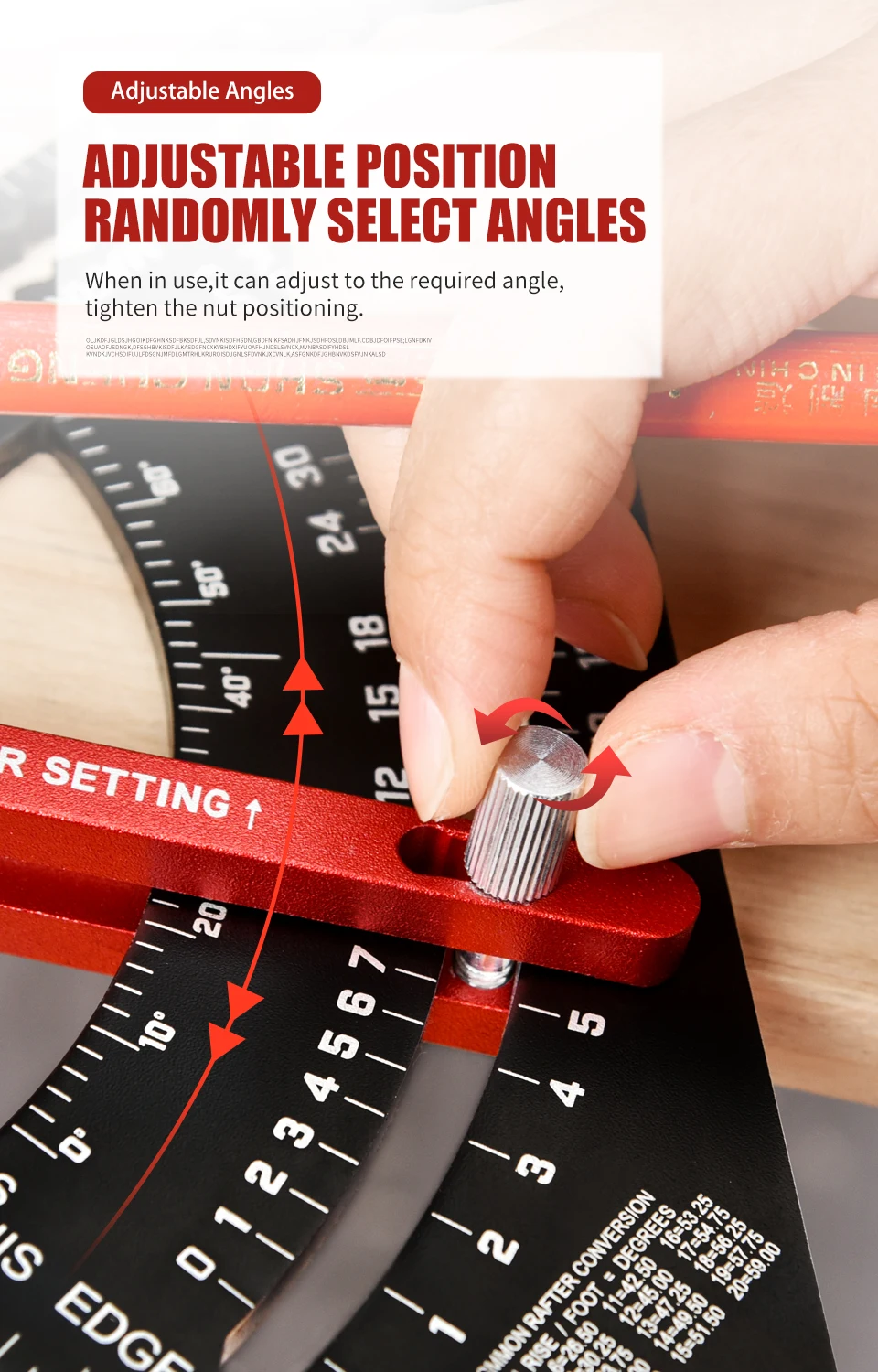 7 Inch Aluminum Alloy Protractor Measuring Silding Pole Ruler Speed ...