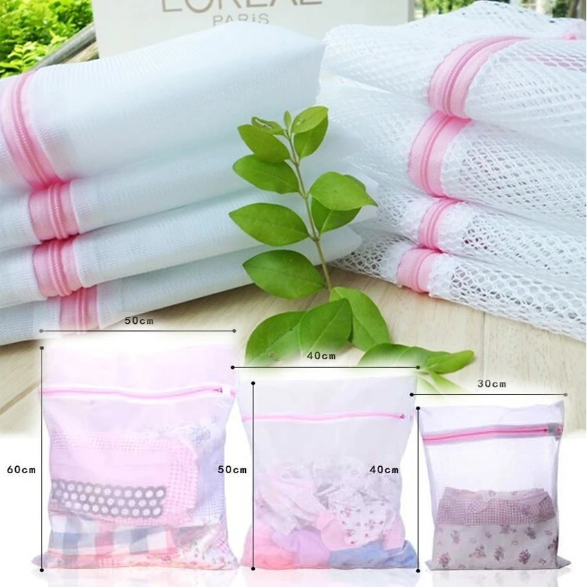 Clothes Protector Lingerie 100 polyester breathable Home mesh fabric 16 by 16inch laundry bag for washing machine