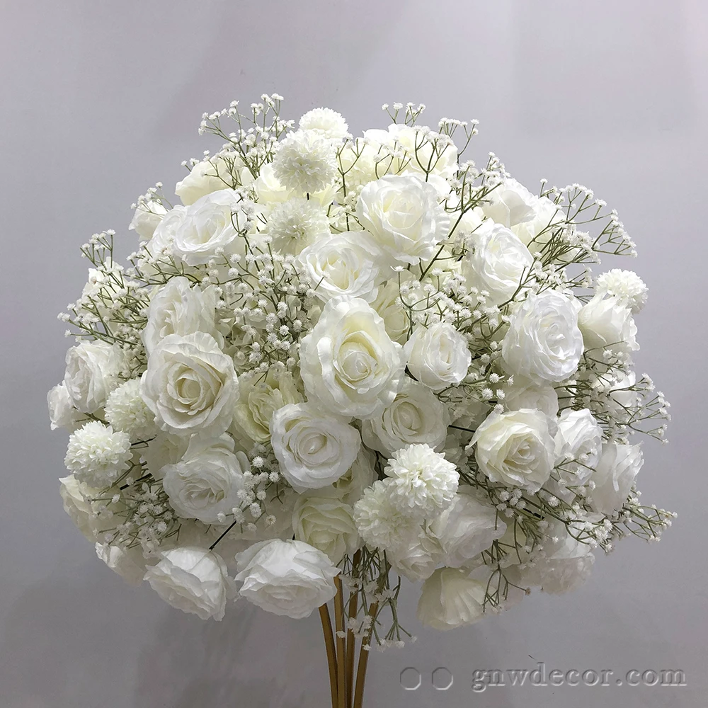 GNW Baby breath на открытом воздухе элегантный свадебный букет орхидей Валентина Роза зеленая гирлянда Виноградная шелковая Цветочная композиция центральный элемент