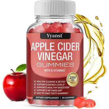 OEM/ODM Detox Cleanse Digestive ACV Gummies Improve Metabolism Immune Support Slimming Apple Cider Vinegar Gummies