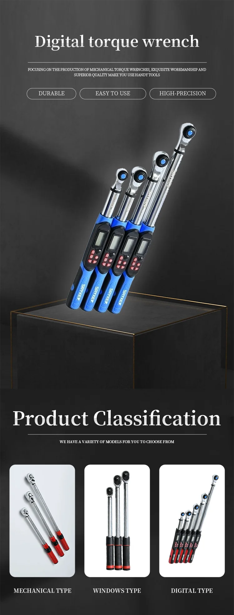 High Precision Torque Wrench Price Digital Torque Wrench 1/2inch 340nm