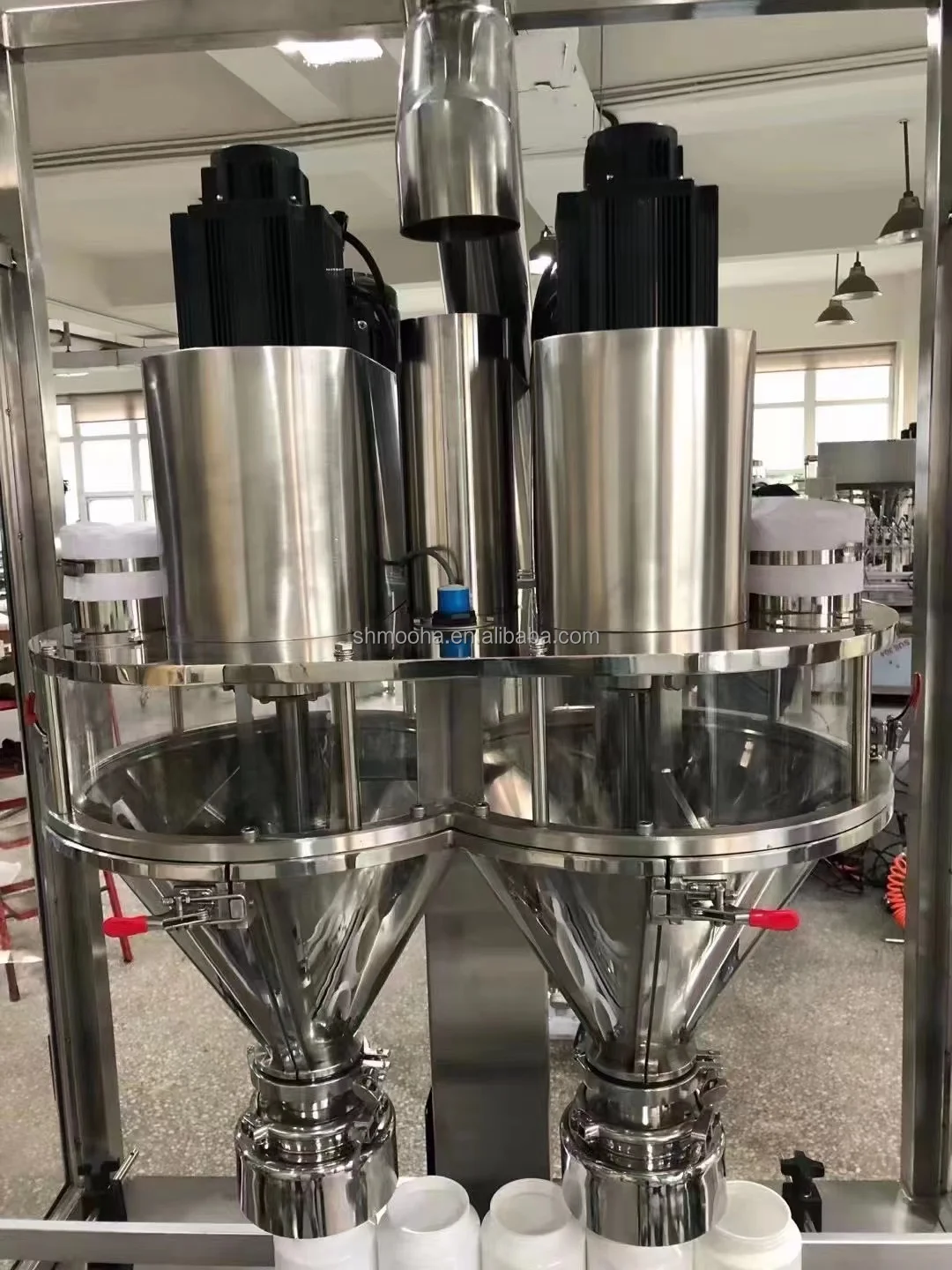 New Type Fully Automatic Double Head 900g Milk Powder Filling Production Line For Supplement salt sugar seasoning bottler