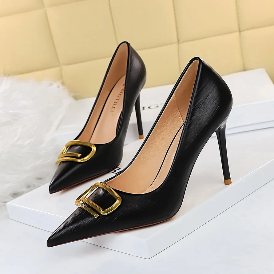 High Quality High Heel Women Wedding Green Shoes Buckle Party Shoes ...