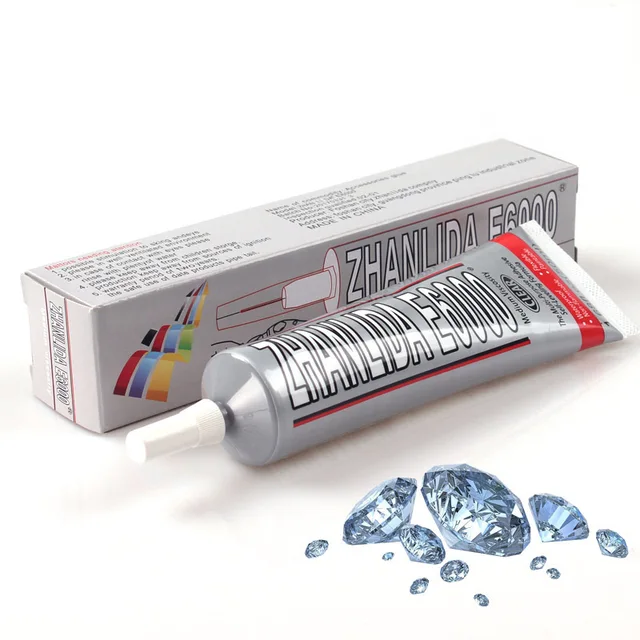 E6000 Glue DIY Daily Use Adhesive Clear 50ML With Precision Applicator Tip Crafts Arts Crystal Jewelry Glue Soft Stick Drill