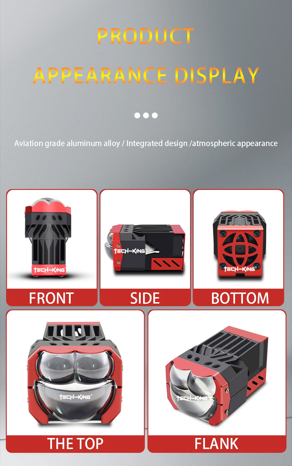 Car Headlight 6000K 1.5 Inch Dual Laser matrix Bi Led Lens Flat Cut off Compatible With Headlights Retrofit Projector Headlights