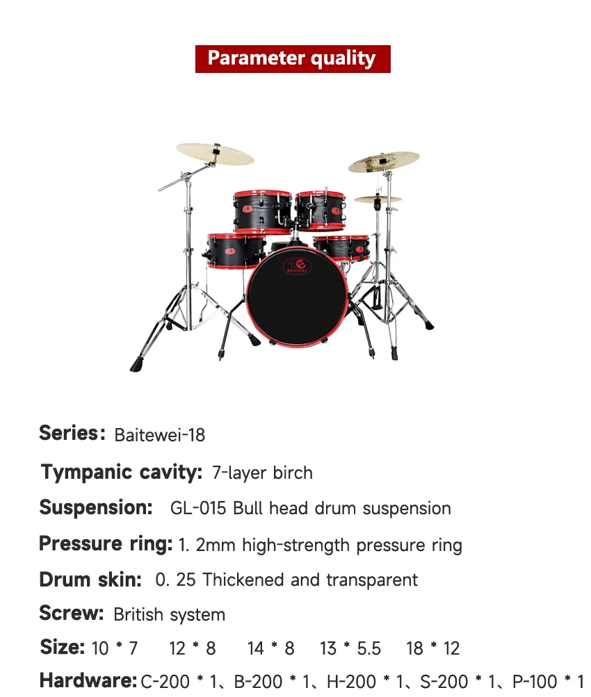 Musical Instruments Five Drums No Cymbal Drum Set Buy Professional