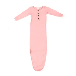 Baby Clothes Newborn Bamboo Fiber Super Soft Knot Style Clothes Infant Knotted Sleep Gowns