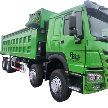 High quality HOWo 8x4 dump truck diesel manual transmission Weichai engine heavy 12 wheel left turn