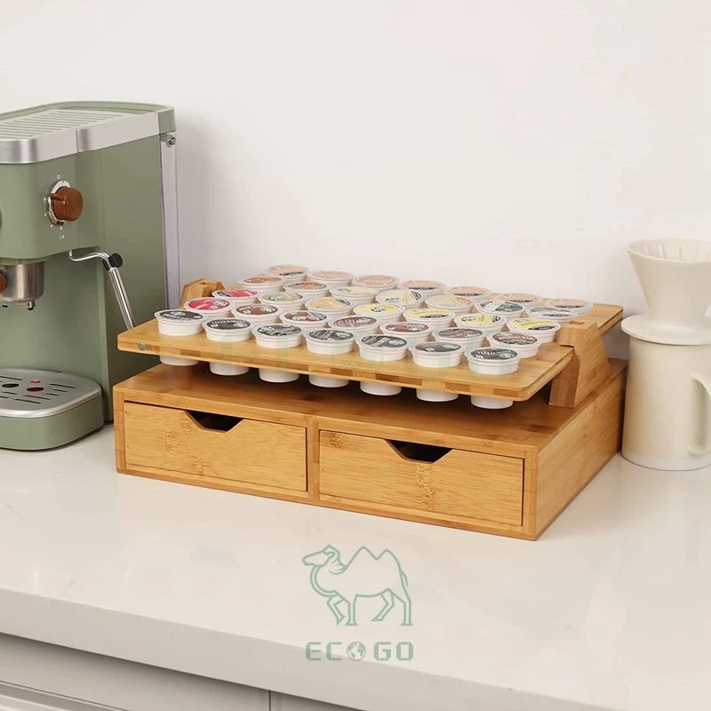 K-Cup-Halter mit einer Kapazitt von 35 Tassen-Kompatibel mit K Cups,  Organizer-Aufbewahrung stnder mit Schublade