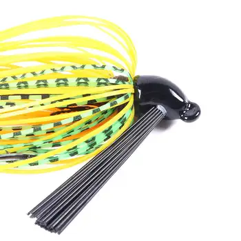 Cheery 10g Metal Skirt Lure Sinking Artificial Hard Bait Jig Head with Hooks for Sea Bass Bass Marlin-Freshwater Bottom Fishing – Metal Jig – view 4