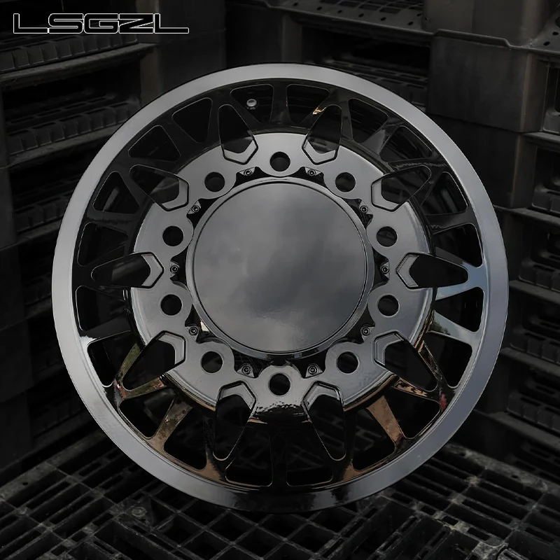 Glossy Black Forged Alloy Dually Rim For Ford Pick-Uptruck 8x180 8x200 8x165.18 5.5 8.6.5 22 24 26