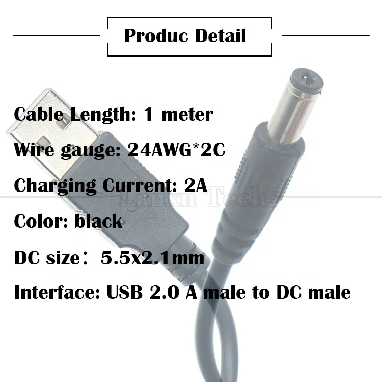 RUNCCI-YUN Cavo Di Alimentazione Da USB A DC, 8 In 1 Adattatore Di Alimentazione DC 5.5x2.1 Mm Femmina A Maschio Jack Connettore, Barrel Tips CC Per - Foto 12