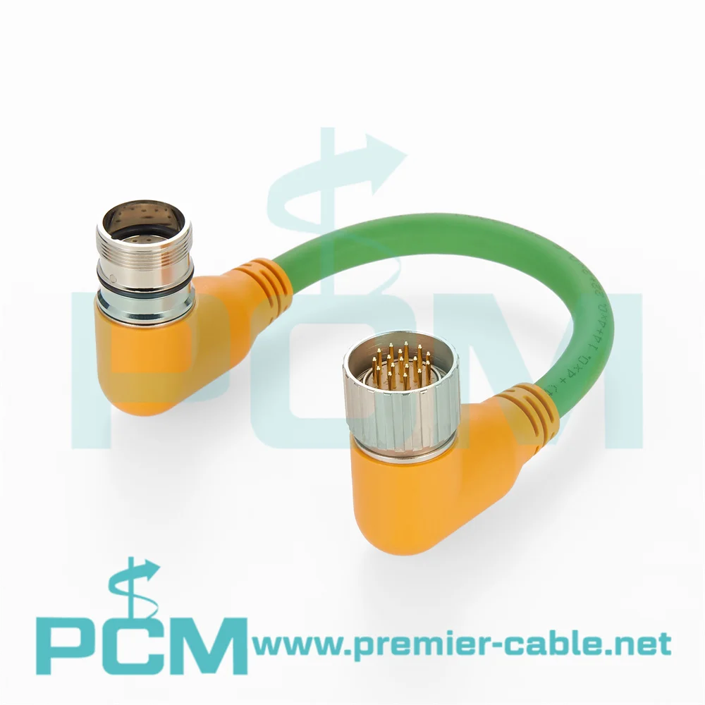 Servo Motor Encoder M23 Circular Connector Signal Feedback Cable details