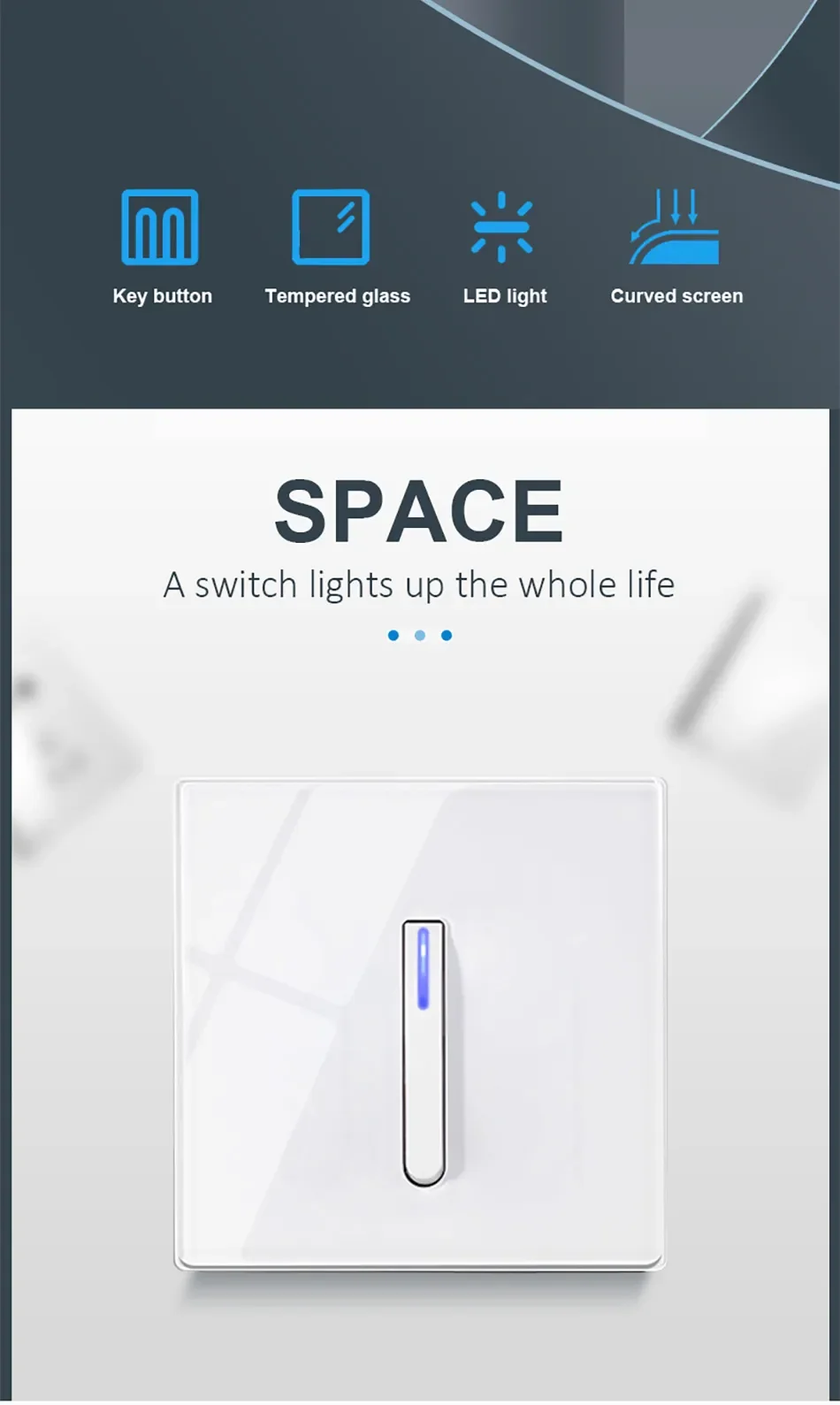 Home Lighting Electrical 10a Light Switch Uk 1/2/3/4 Gang 1/2 Way