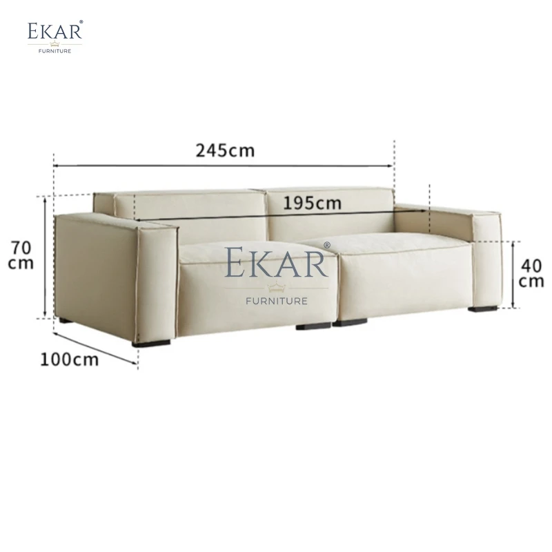 product new design ekar modern tofu block high density foam living room sofa-64