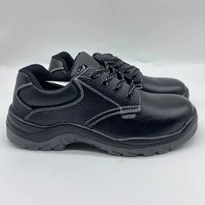 Men's Low-Top Labor Protection Shoes Imported Embossed Leather European Standard Injection Comfortable Breathable Anti-Braking