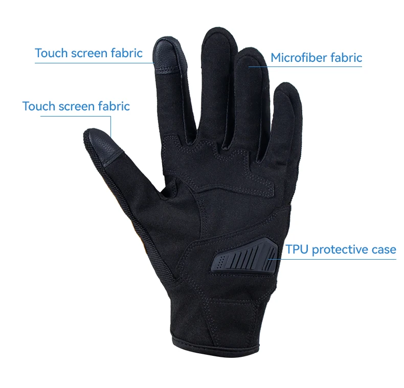 Unisex Motorcycle Gloves Winter Fabric Touch Screen Full Finger Hand Gloves For Sport Cycling Motorcycle Bike factory