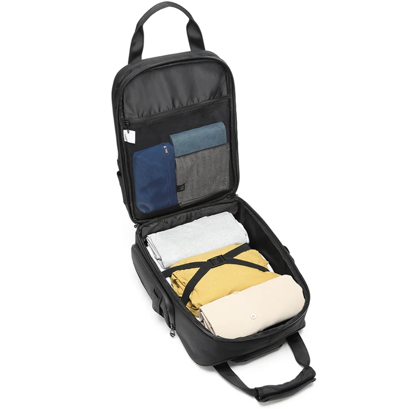 OZUKO 9699 18 INCH Multifunctional Weekender Travel Bag Business Style Casual Trolley Bag Luggee With Universal Silent Wheel
