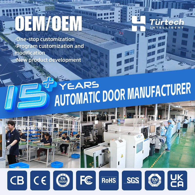 Turtech DTSC3000 Automatic Telescopic Door Automatic Sliding Door with Three Movable Door  Opener for Mall