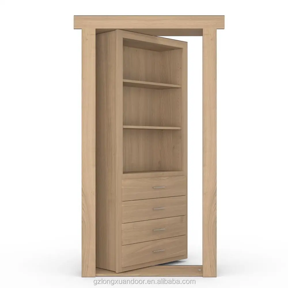 Customized Invisible Panic Room Murphy Bookcase Door Hidden Bookshelf Door Hinge for Bedroom