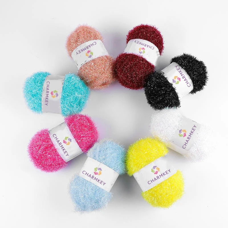 Wholesale Fancy Smooth Hand Knitting Polyester Dish Towel Glass Scrubby Yarn for Crocheting
