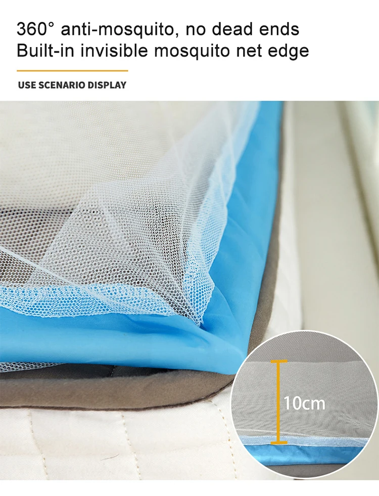 China Supplier High Quality Folding Mosquito Net baby Foldable Mosquito Netting Round Top Fabric Mesh for Double Bed