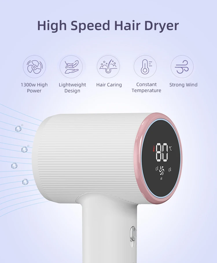 Negative Ion Manufacture High Speed Mini Smart Household One Step Electric Professional Ionic Hair Dryer Portable