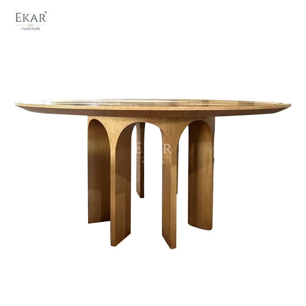 product modern outdoor wooden round dining table for patio and garden-62