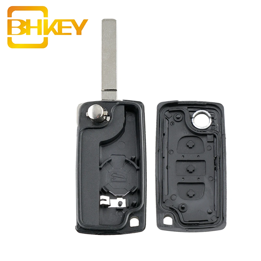 3 Buttons VA2 Blade Flip Folding Entry Car Remote Key Case Shell Cover for PEUGEOT 207 308 307cc Auto Parts
