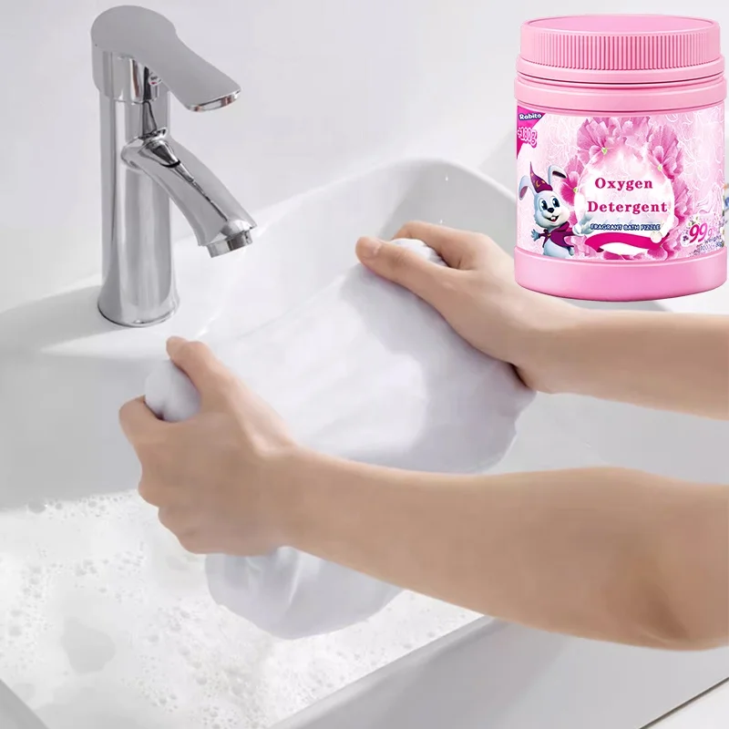 Factory Price High Quality 1180g Color Bleaching Powder Bath Bombs Fizzer Laundry Detergent Washing Powder