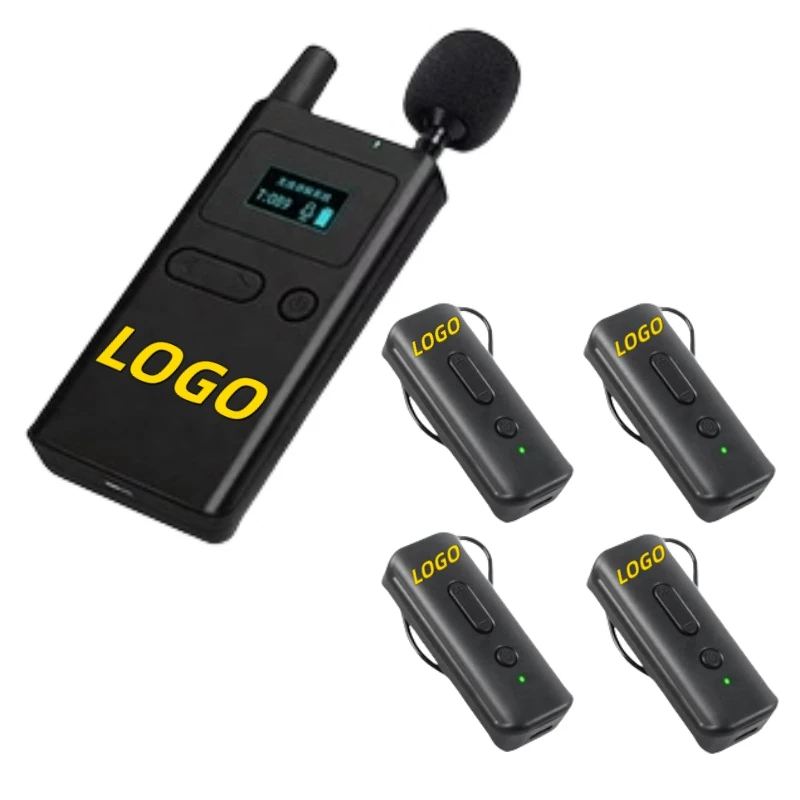 Wireless Headset Microphone Audio Tour Guide System for Worship Church Translation Teaching Travel Simultaneous Interpretation