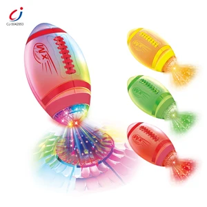 Chengji Diy Flying Light Ball Rechargeable Multi Light Colorful Model Hand Throwing Rocket Rugby  Outdoor Toys Football for Kids