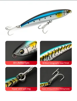 Cheery Stickbait Fishing Lure 160mm 66g Floating Wobble Pencil Reinforced Artificial Hard Bait Sea Tuna GT Fishing Lures – Pencil – view 4