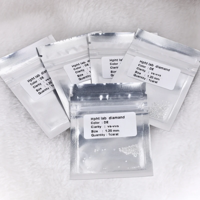 Starsgem 20pcs/pack 1.0mm 1.3mm 1.5mm 1.7mm 2.0mm Melee Size Lab Made Pure Carbon Rough Hpht Cvd Loose Diamond