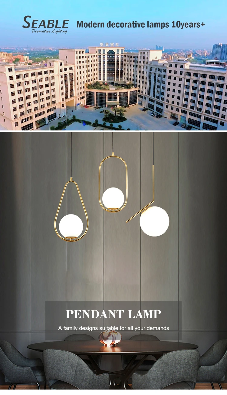 Fashion Design Indoor Home Cafe Restaurant Decoration Modern Glass Led Pendant Light